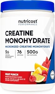 Nutricost Creatine Monohydrate Powder (Порошок) (Blue Raspberry), 500 Grams (1.1 LBS) Nutricost