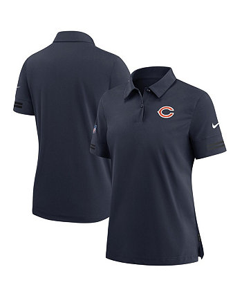 Женская темно-синяя рубашка поло Chicago Bears Sideline Performance Nike