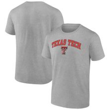 Мужская футболка Fanatics Steel Texas Tech Red Raiders Campus с логотипом Fanatics