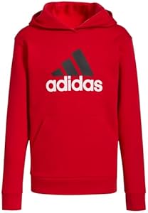 adidas Boys' Long Sleeve Fleece Pullover Hoodie Adidas