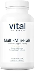 Vital Nutrients Multi-Minerals | Citrate/Malate Formula (No Copper or Iron) | Vegan Daily Multimineral | Gluten, Dairy, Soy Free | Non-GMO | 120 Capsules (Капсулы) Vital Nutrients