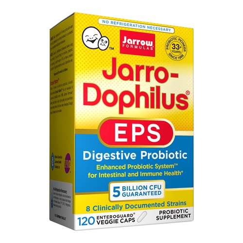 Jarro-Dophilus EPS – 10 миллиардов КОЕ – 120 вегетарианских капсул Jarrow Formulas