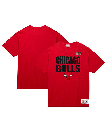 Мужская красная рваная футболка Chicago Bulls Hardwood Classics Legendary Slub Mitchell & Ness