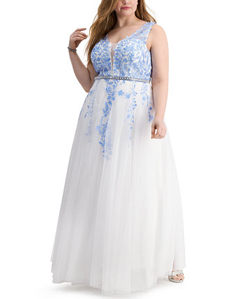 Модное вышитое корсетное платье больших размеров Say Yes to the Prom