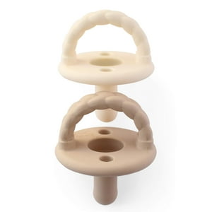 Itzy Ritzy Sweetie Soother Braid Pacifier Set of 2 Toast and Buttercream Itzy Ritzy