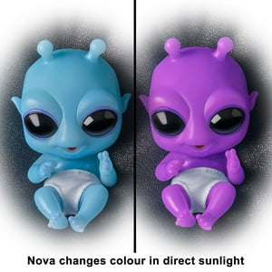 The Ashton - Drake Galleries Nova Out-of-This-World Alien Baby Doll Collection Miniature Alien Babies Handcrafted of TrueTouch Silicone Dolls 4-Inches The Ashton-Drake Galleries