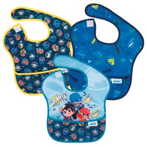 Bumkins Baby Bibs, SuperBib 3-Pack, Baby & Toddler Ages 6-24 Mos (DC Comics Breakthrough) Bumkins