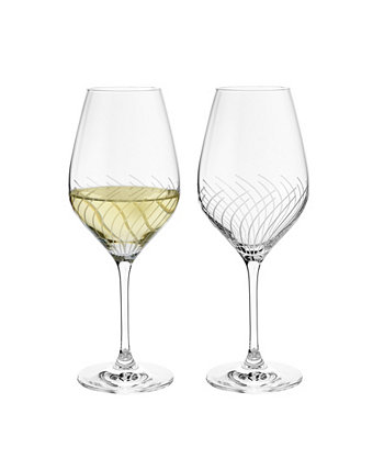 Holmegaard Cabernet Lines Бокалы для белого вина емкостью 12,2 унции, набор из 2 шт. Rosendahl