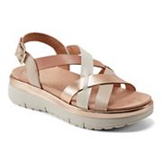 Easy Spirit Indie Women's Leather Strappy Wedge Sandals Easy Spirit