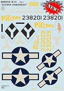 Decal for Airplane B-17 Flying Fortress, Part 1 1/48 PRINT SCALE 48-115 Print Scale