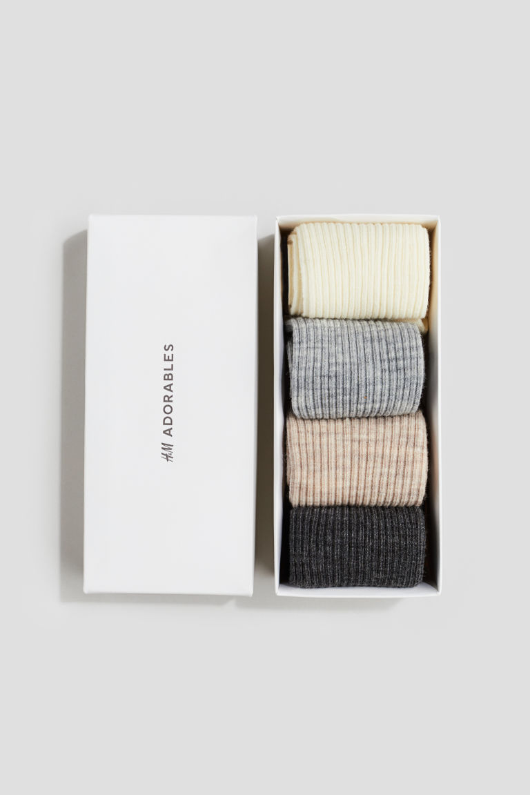 4-pack Wool-Blend Socks H&M