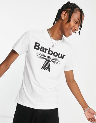 Белая футболка с большим логотипом Barbour Beacon Barbour