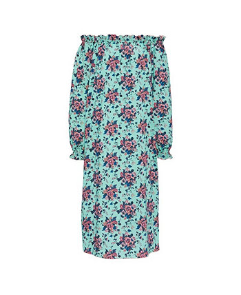 Women's Grace Dress in Turquoise Chinoiserie Casey Marks