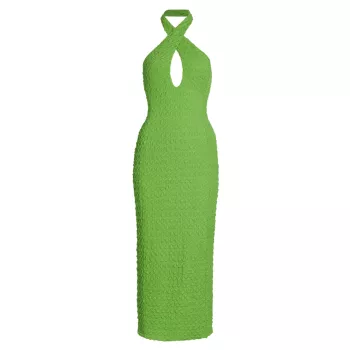 Текстурированное платье макси Milca с вырезом в виде замочной скважины LAMARQUE