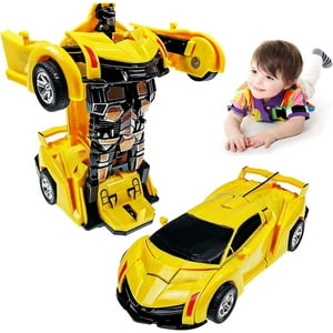 Transforming Cars for 2 Years Old Boys and Toddlers, Inertia Driven Truck Toy for 3 Year Old Boy, Portable Toy for 2, 3, 4, 5, 6, 7, 8 Year Old Boys Christmas Birthday Gifts for Kids Mykej