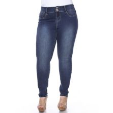 Белые стрейч-джинсы скинни больших размеров Mark White Mark