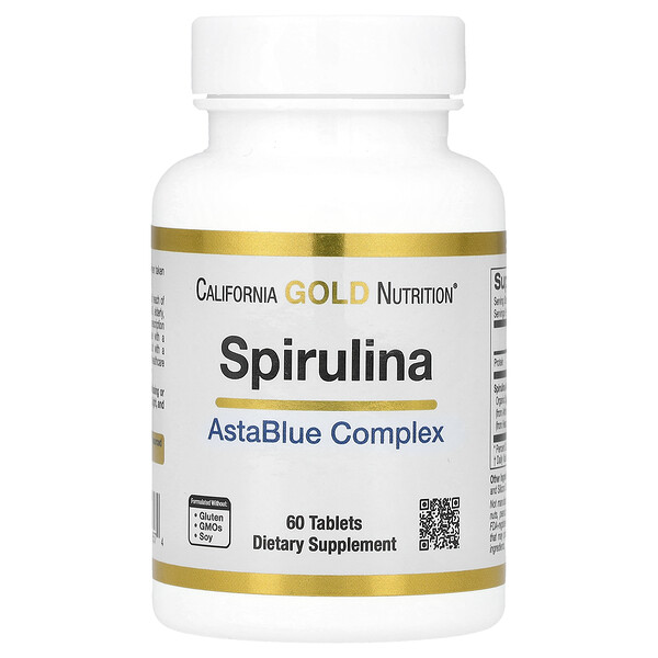 Spirulina AstaBlue Complex, 60 Tablets (Таблетки) California Gold Nutrition