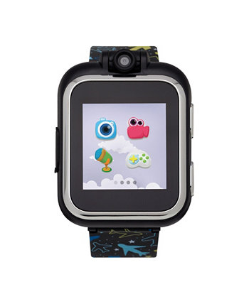 Детские умные часы PlayZoom с ремешком с принтом черных самолетов ITouch