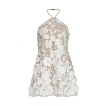 Кружевное мини-платье Callista с цветочным принтом Elliatt