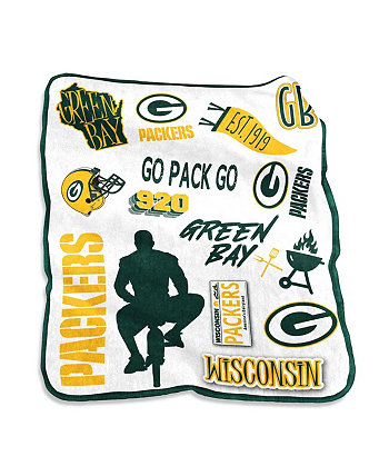 Плюшевое плед Green Bay Packers Native Raschel 50 x 60 дюймов Logo Brand