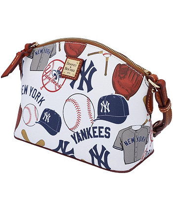 Женская сумка через плечо New York Yankees Gameday Suki с ремешком на запястье среднего размера Dooney & Bourke