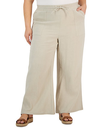 Широкие мятые брюки больших размеров, созданные для Macy's Style & Co