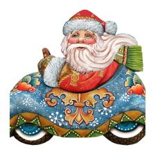 Santa In the Car Christmas Door Decor by G. DeBrekht - Christmas Santa Snowman Decor Designocracy