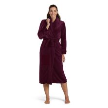 Petite Miss Elaine Essentials Fleece Long Wrap Robe with Matching Blanket Miss Elaine Essentials