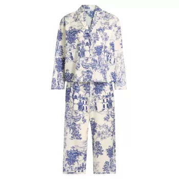 House on a Hill Toile Pajamas Johnny Was