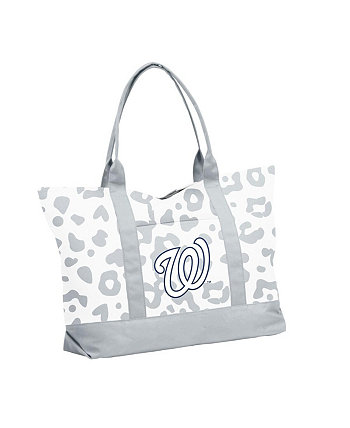 Женская сумка с короткими ручками Washington Nationals с леопардовым принтом Logo Brand