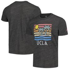 Мужская лига студенческой одежды Темно-угольная футболка UCLA Bruins Hyper Local Victory Falls Tri-Blend  League Collegiate Wear