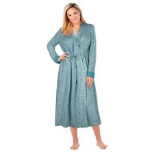 Dreams & Co. Women's Plus Size Marled Long Duster Robe Dreams & Co.
