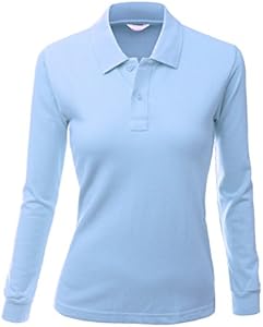 Women's Luxurious Solid Long Sleeves PK Polo Shirt Xpril