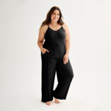 Плюс размер Sonoma Goods For Life® Комплект из майки и пижамных брюк с кружевной отделкой SONOMA