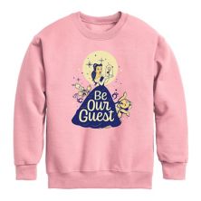 Disney 100 Belle Girls 7-16 Be Our Guest Graphic Sweatshirt Disney