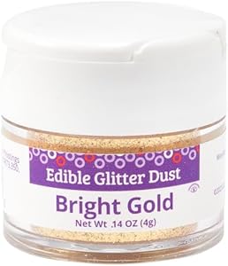 DecoPac Edible Glitter Dust | Black Shimmer | Edible Sparkle Powder For Cake Decorating, Cakes, Cupcakes, Cookies, and Donuts - 4g DecoPac