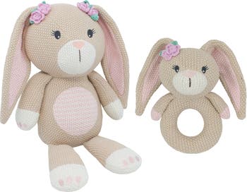 Whimsical Knit Toy Bunny - Set of 2 Living Textiles