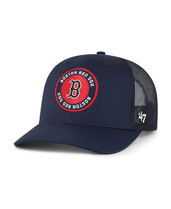 Мужская темно-синяя регулируемая кепка Boston Red Sox Unveil Trucker '47 Brand