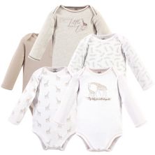 Touched by Nature Organic Cotton Long-Sleeve Bodysuits 5pk, Little Giraffe Touched by Nature