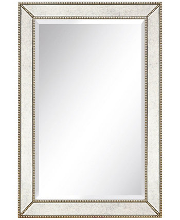 Каркас из массива дерева, покрытый антикварными зеркальными панелями со скошенной кромкой — 24 x 36 дюймов. Empire Art Direct