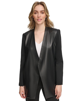 Женская комбинированная куртка из искусственной кожи Calvin Klein