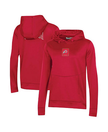 Женский красный пуловер с капюшоном Utah Utes 2023 Sideline Performance Under Armour