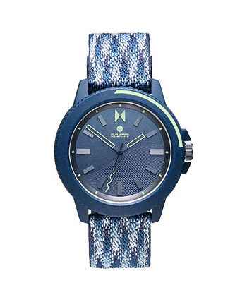 Мужские часы Ocean Plastic Edition с синим нейлоновым ремешком 45 мм MVMT
