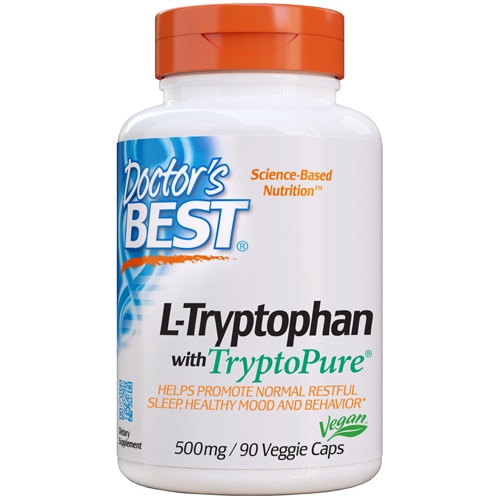 Doctor's Best L-триптофан - 500 мг - 90 растительных капсул Doctor's Best
