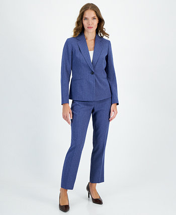 Pinstripe One-Button Jacket & Slim-Fit Pantsuit, Petite & Regular Le Suit