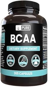 Pure Original Ingredients BCAA No Magnesium Or Rice Fillers, Always Pure, Lab Verified (365 Capsules) Pure Organic Ingredients