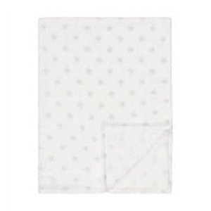 EVERYDAY KIDS Baby Fleece Blanket - 30" by 40" - White/Stars EVERYDAY KIDS