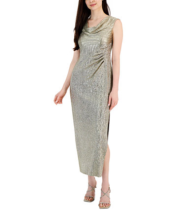 Миниатюрное платье с хомутом с эффектом металлик Connected