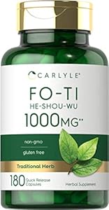 Carlyle Fo-Ti 1000mg | 180 Capsules | He-Shou-Wu Root | Traditional Herb | Non-GMO and Gluten Free Supplement Carlyle