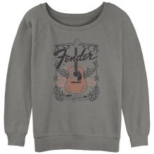 Juniors' Fender Handmade In The USA Slouchy Terry Graphic Pullover Licensed Character